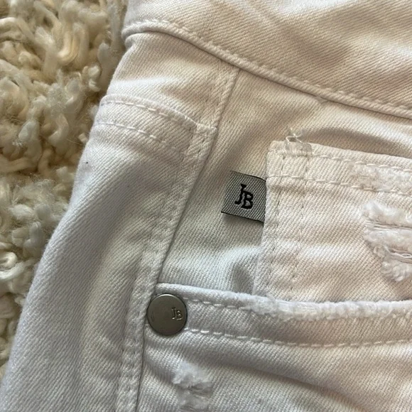 Judy Blue Women's White Distressed Shorts - Picture 5 of 6